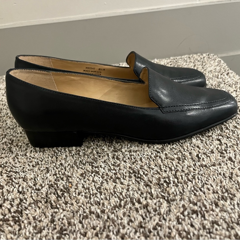 Black Leather Women’s Loafers
